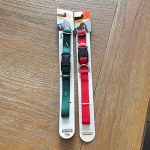 Dog Collar Set - Green and Red 💚